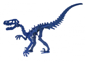 Moe the Velociraptor Mini 3D Puzzle - Blue
