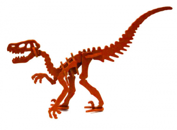 Moe the Velociraptor Mini 3D Puzzle - Red