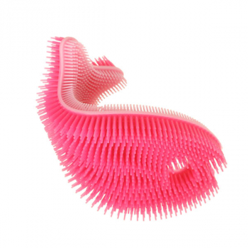 Silicone Fish Bath Scrub / Light Pink/Fuchsia