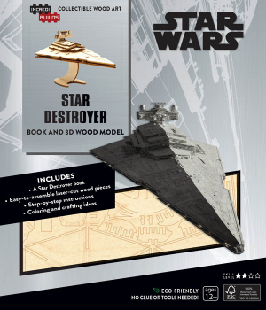 Star Wars Star Destroyer 3D Wood Model and Book