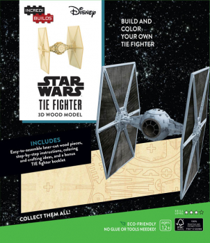Star Wars TIE Fighter 3D Wood Model and Book