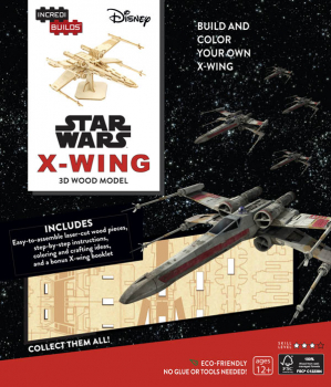 Star Wars X-Wing Book and 3D Wood Model