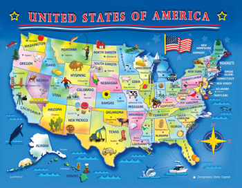 U.S.A. Map Puzzle (60 pieces)