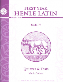 Henle Latin I Quizzes & Tests for Units I-V