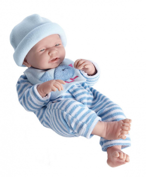 La Newborn Realistic 17" Vinyl Doll in Grey Stars Theme Outfit - Boy