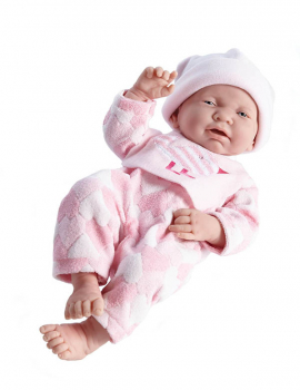 La Newborn Realistic 17" Vinyl Doll in Pink Stars Theme Outfit - Girl