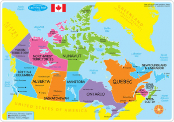 Canadian Map Basic Smart Poly Learning Mat