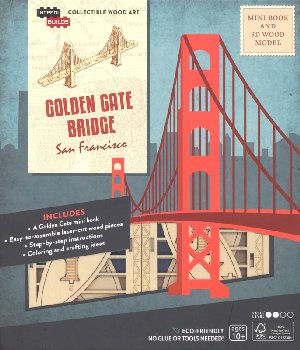 San Francisco: Golden Gate Bridge 3D Wood Model (Monument Collection)