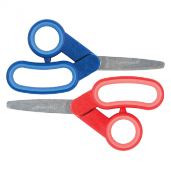 SchoolWorks Softgrip Blunt-tip Kids Scissors 5" - 2 pack (red/blue)