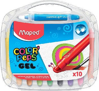 Color'Peps Watercolor Gel Retractable Crayons w/Brush (10 pack)