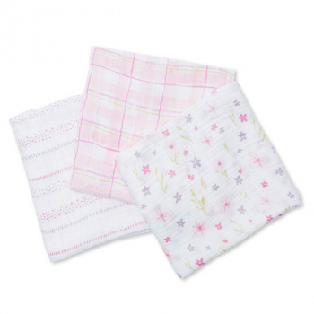 Pink Floral Swaddling Blankets (3 pack)