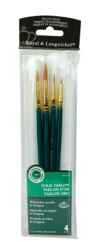 Gold Taklon Brush Set Value Pack (4 piece)