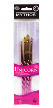 Mythos Unicorn Golden Taklon Brush Set (4 piece)