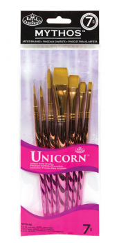 Mythos Unicorn Golden Taklon Brush Set (7 variety piece)