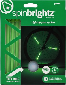 Spin Sport Brightz Bike Lights - Green