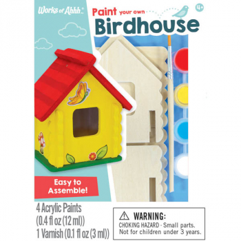 Paint Your Own Buildable Birdhouse Small Craft Kit