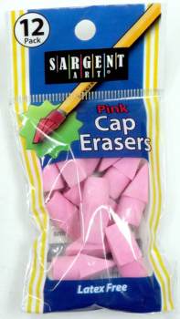 Pink Cap Eraser Pack (12 count)