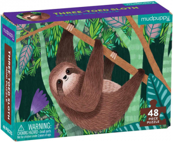 Three-Toed Sloth Mini Puzzle (48 pieces)