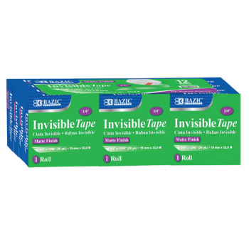 Invisible Tape Refill 3/4" x 1296" - 12 pack