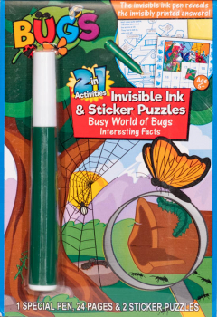 Bugs: Invisible Ink & Sticker Puzzle Book