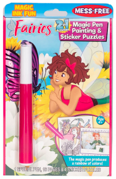 Fairies 2 in 1: Magic Pen Painting & Sticker Puzzle Book