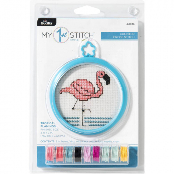 My 1st Stitch Mini Kit - Tropical Flamingo (3")