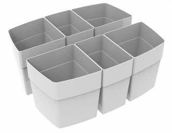 Gray Cups for Large Caddy (set of 6)