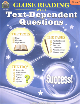 Close Reading with Text-Dependent Questions Grade 3
