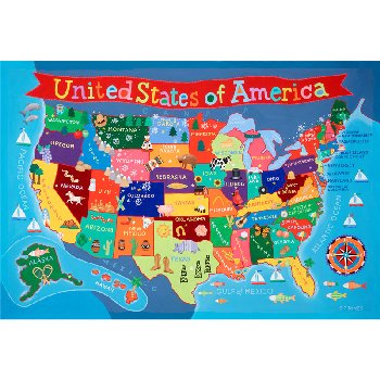 Kid's United States Wall Map 24