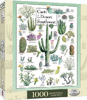 Cacti of the Desert Southwest Puzzle - Poster Art (1000 piece)