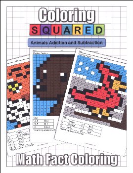 Coloring Squared: Animals Addition and Subtraction | Coloring Squared ...