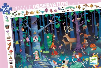 Enchanted Forest Observation Puzzle (100 pieces)