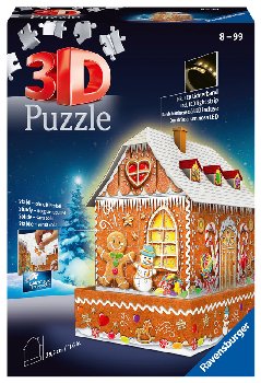 Gingerbread House - Night Edition 3D Puzzle
