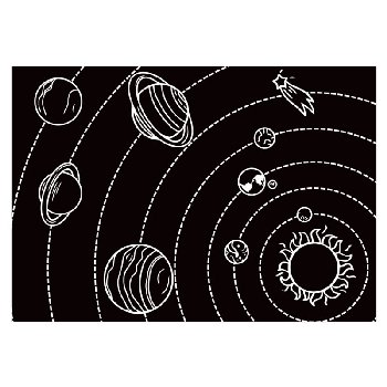 Chalkboard Solar System Map - Single 12" x 17"