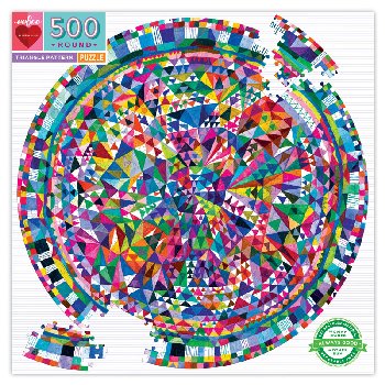 Triangle Pattern Round Jigsaw Puzzle (500 pieces)