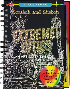 Extreme! Cities Scratch and Sketch Trace Along Art Activity Book