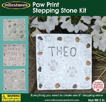Paw Print Stepping Stone Kit