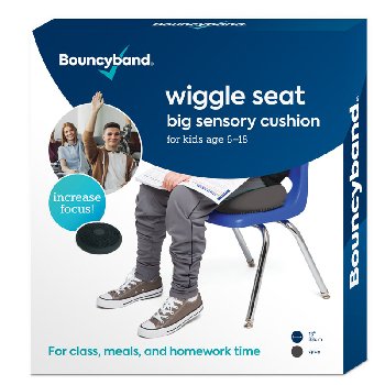 Wiggle Seat for Kids Big Sensory Cushion: Dark Gray