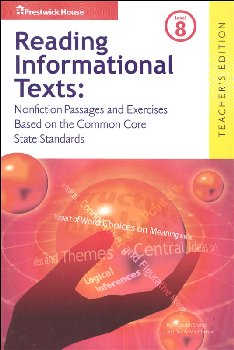 Reading Informational Texts Level 8 Teacher Book