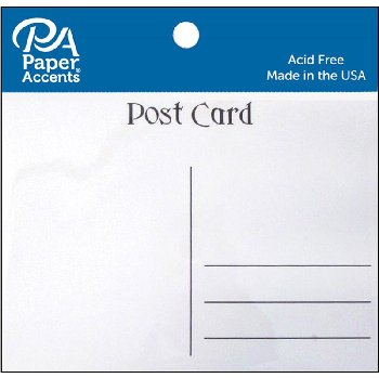 Paper Accents Post Cards - 4 1/4 x5 1/2 (white -25 pieces)