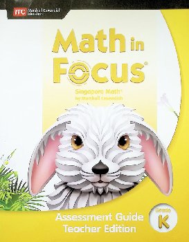 Math in Focus Assessment Guide Teacher Edition Grade K