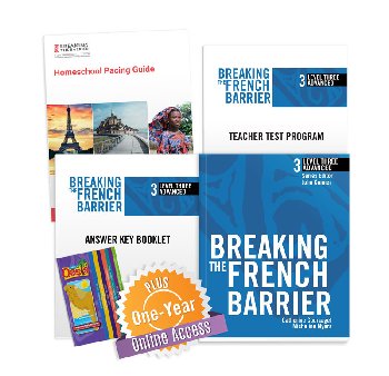 Breaking the French Barrier Level 3 (Advanced) Homeschool Package + Digital Audio & Enhancements Online Access Code - 1 