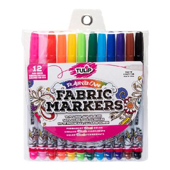 Fabric Markers Fine Tip 12 Colors