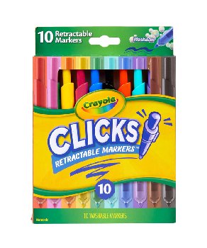 Crayola Clicks Retractable Markers - 10 count