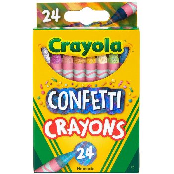 Crayola Confetti Crayons 24 count box