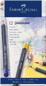 Goldfaber Color Pencils - 12 count metal tin