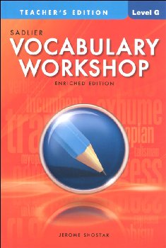 Vocabulary Workshop Enriched Teacher Edition Grade 12 (Level G)
