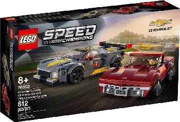 LEGO Speed Champions Chevrolet Corvette C8.R Race Car and 1968 Chevrolet Corvette (76903)