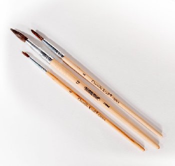 Watercolor Brush Set of 3 Round (various sizes)