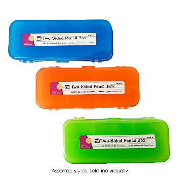 Pencil Box, Double-Sided - Assorted Colors